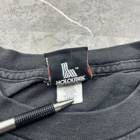 Vintage Harley Davidson Graphic Tee Mens Large Flames Eagle Ohio Short Sleeve - Picture 7 of 10